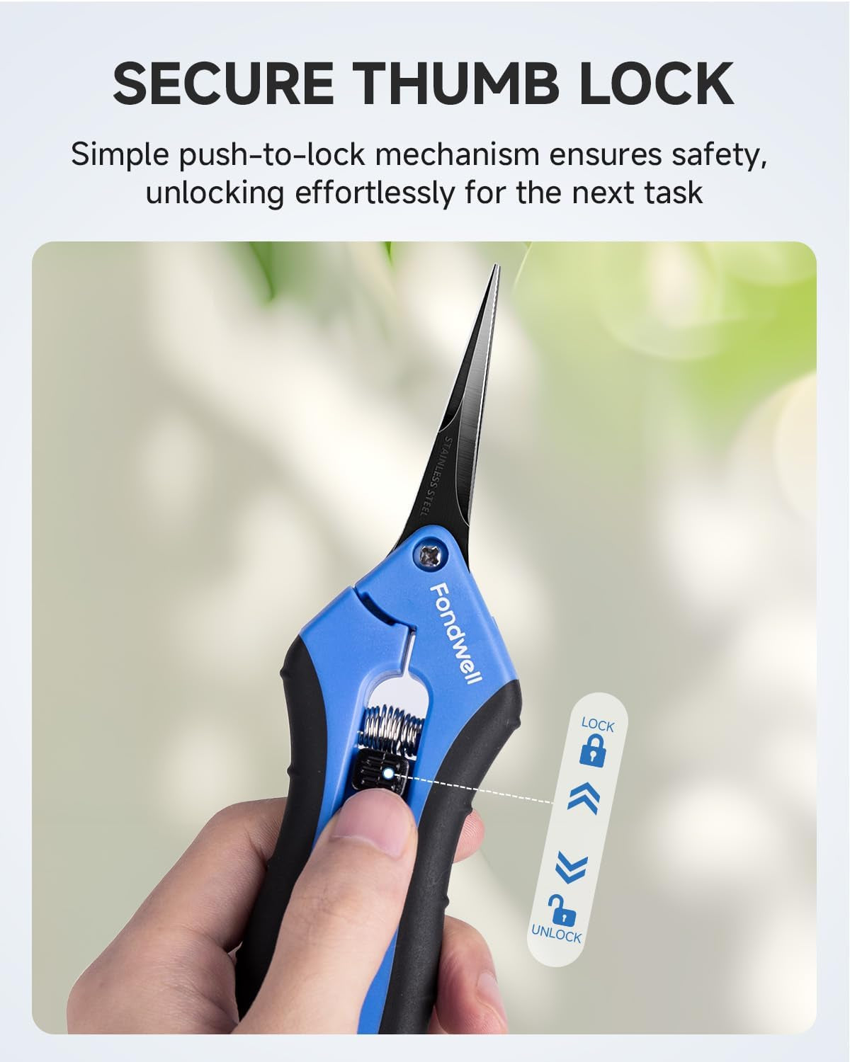 2-Pack 6.5" Small Pruning Scissors for Indoor Plant Garden Clipper | Micro Trim Scissors, Ultra-Sharp Non-Stick Straight Blades, Lightweight - Best for Delicate Cutting Flower Stems Herbs Buds