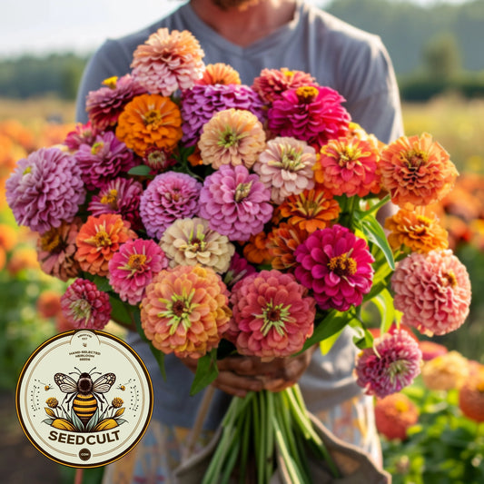 Zinnia Elegans Seeds Non-Gmo Heirloom  Fast Growing Annual Flowers 999+